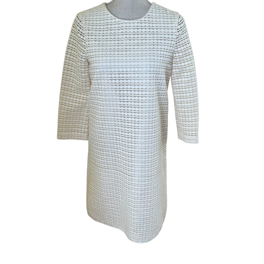 Kate Spade Winter Seaside Cream All Over Embroidered "Ashby" Sheath Dress 2 - Picture 2 of 10